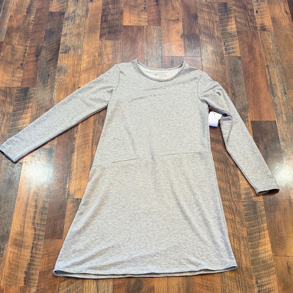 Carve Designs Heather Gray Long Sleeve dress L (6001)